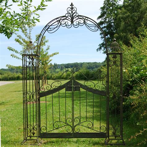 metal garden arches with gate